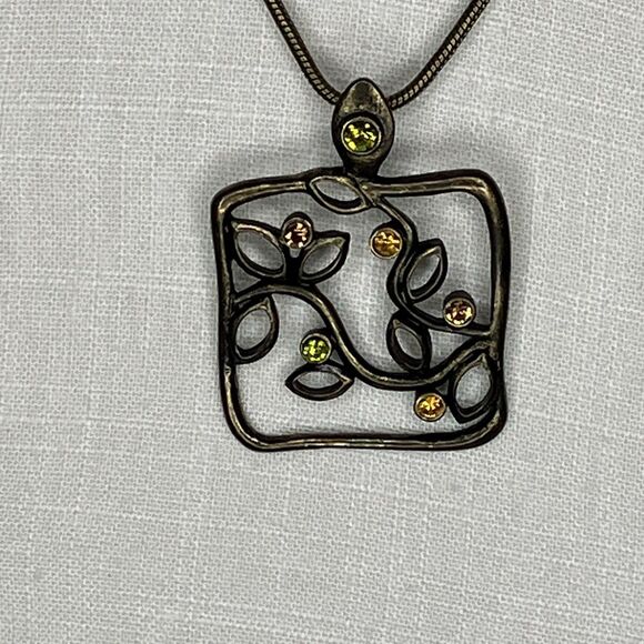 Lia Sophia Necklace Pendant Ivy League Arsty, Fairycore, Naturecore Signed - Picture 8 of 13